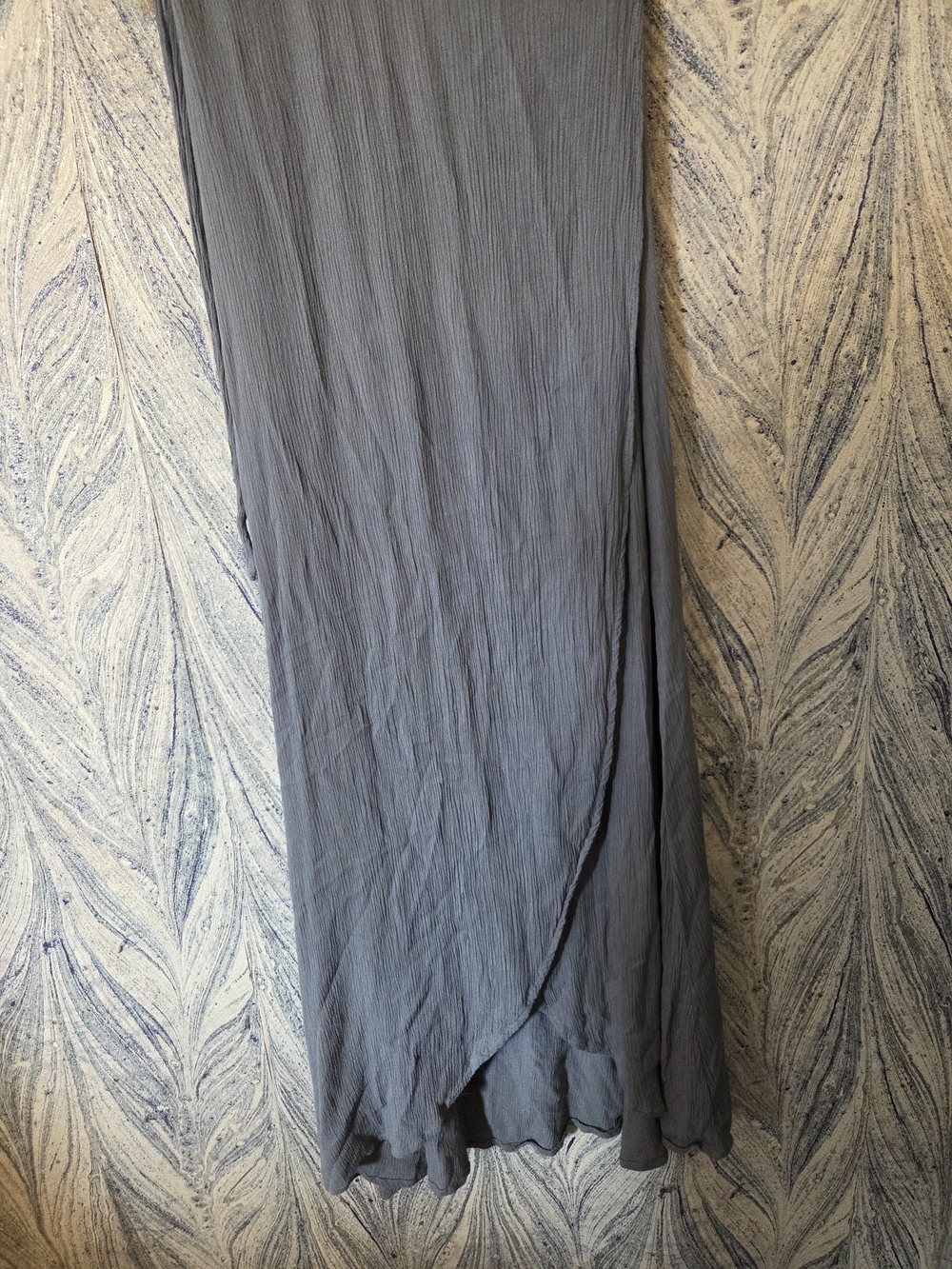 L*space Slate Blue Cold-Shoulder Wrap Maxi, Wrap Or Swim Cover Size Large - Picture 8 of 10